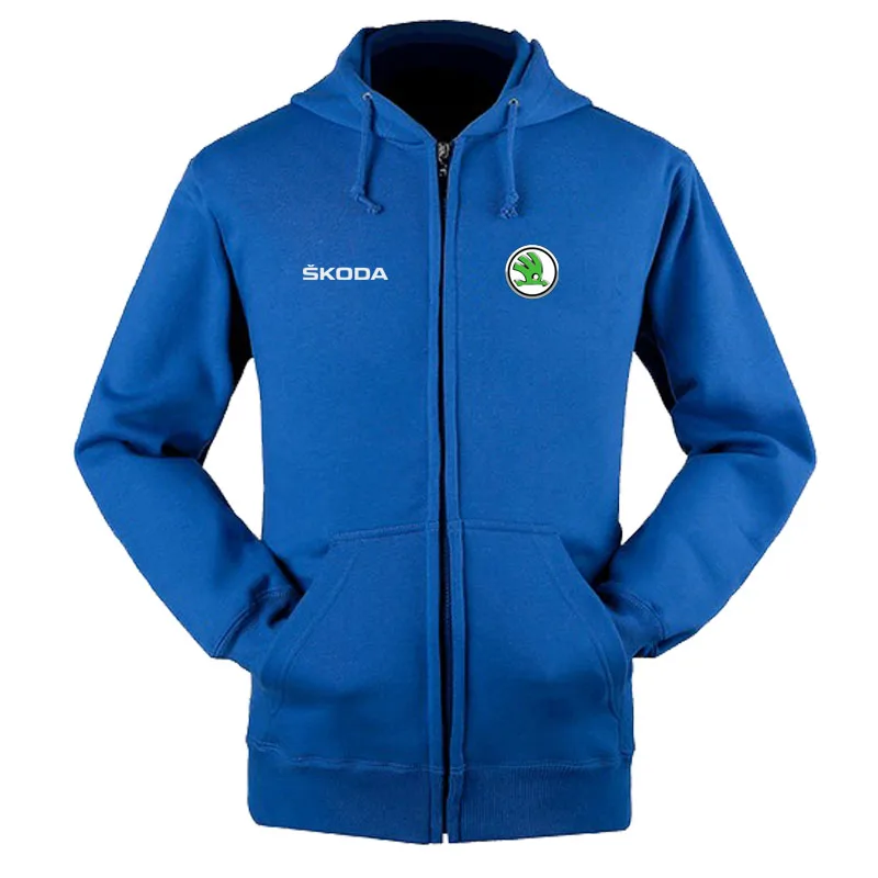 

NEW Skoda logo zipper sweatshirts coat custom 4S shop zipper hoodie jacket