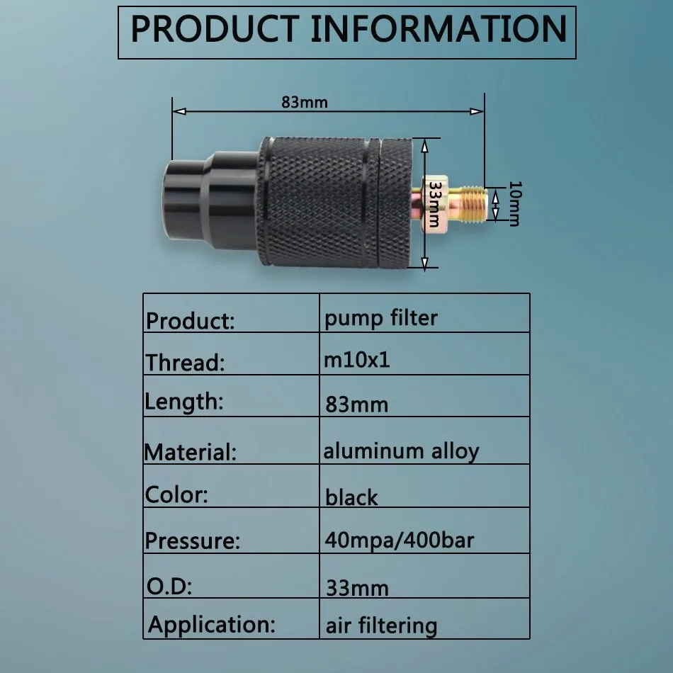 PCP Пейнтбол Airforce ручной насос сепаратор водяного масла m10x1с быстроразъемные