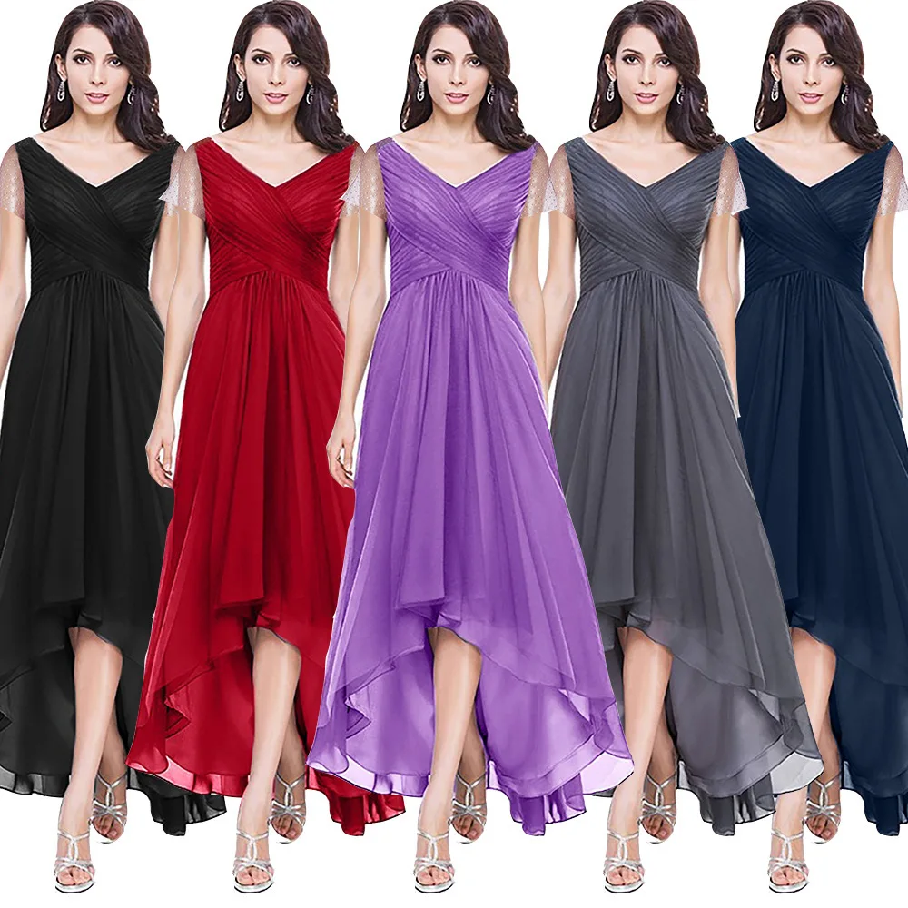 

Temperament dress European and American new short sleeve foreign trade dress.
