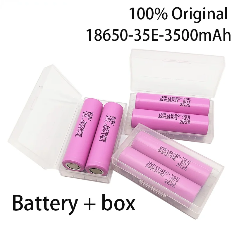 1-10 PCs 100% original 18650 3500mah 20A discharge inr18650 35e Li ion battery 3.7V rechargeable | Электроника