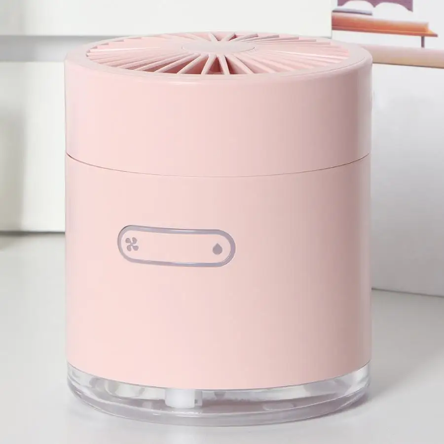 

3 Speed Mini Desktop Fan 2 in 1 Portable Humidifier USB Charging Silent Adjustable Spray Cooling Fan for Home Office