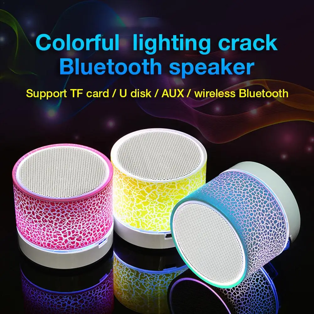 SoundPro портативный bluetooth led Динамик Красочный свет трещины аудио звук беспроводные