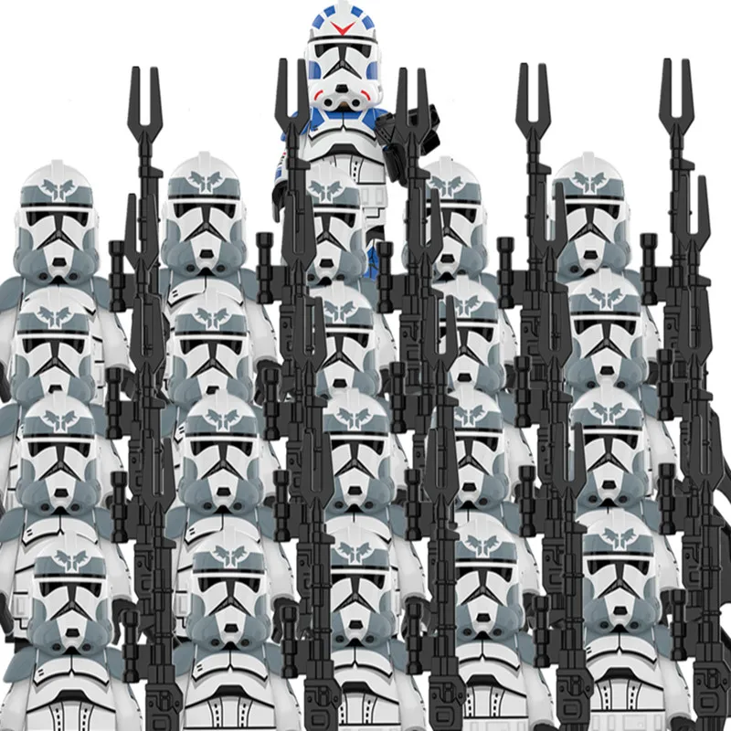 

21PCS/LOT NEW Star strom clone trooper SW585 SW578 SW1065 Figures Compatible 9488 Wars Building blocks kid toys for Children
