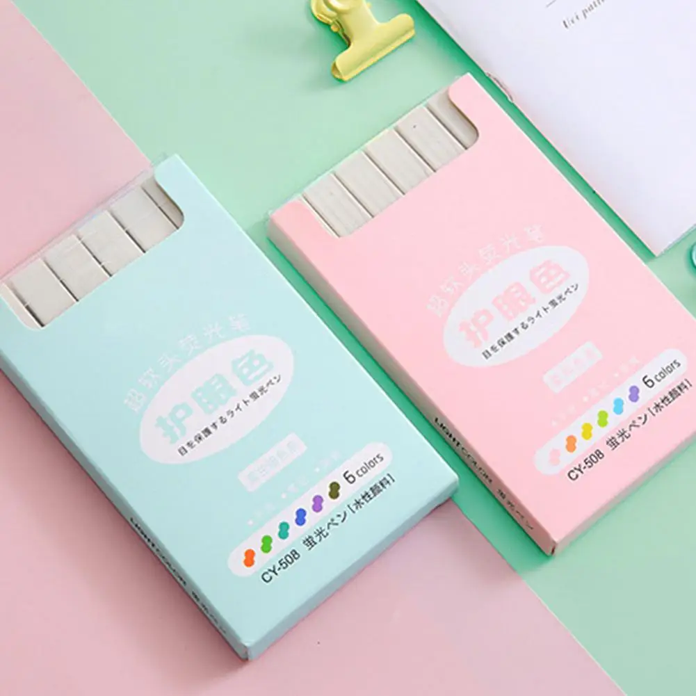 

Eye Protection Highlighter Set Retro Color Pen Color Highlighter Marker Pen Set Pastel Colors Brush For Drawing