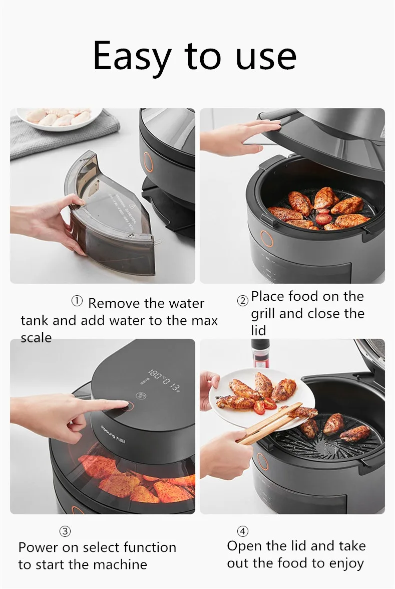 220 В Паровая фритюрница 5 л бытовой электрический гриль для барбекю умная машина