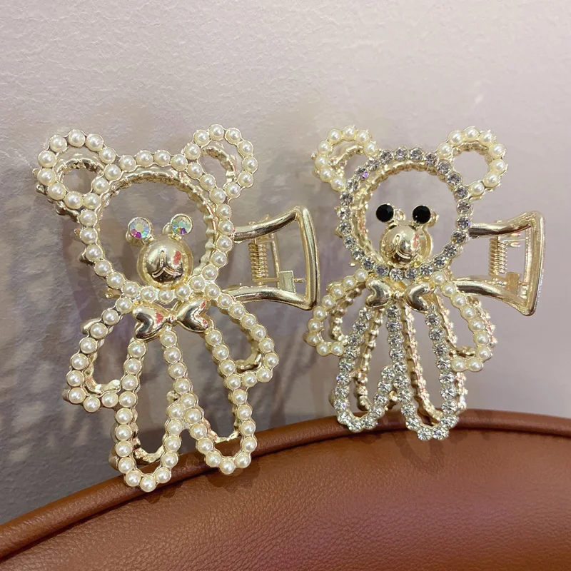 Женская заколка для волос в виде птицы с камнями |