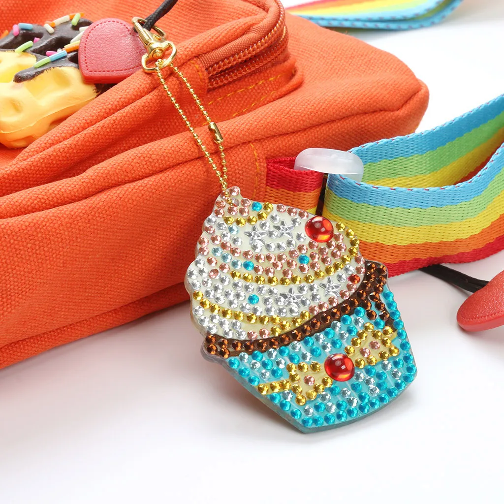 DIY Special Shape Full Diamond Pattern Key Ring Set Embroidery | Дом и сад