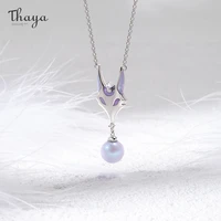 thaya fox head original design necklace shell beads purple animal pendant luxury choker engagement party fine jewelry gifts