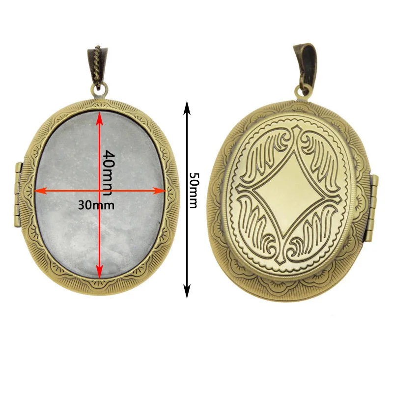 1 шт. медный медальон в винтажном стиле овальной форме с памятью Ювелирное