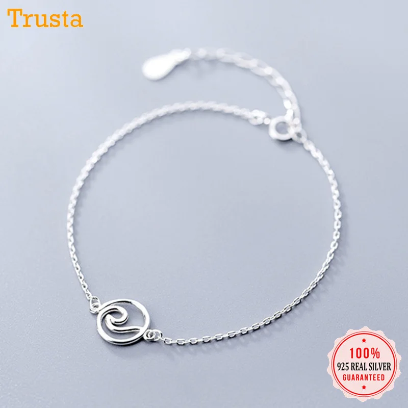 Trustdavis 100% ювелирные изделия из стерлингового серебра 925 пробы женские модные