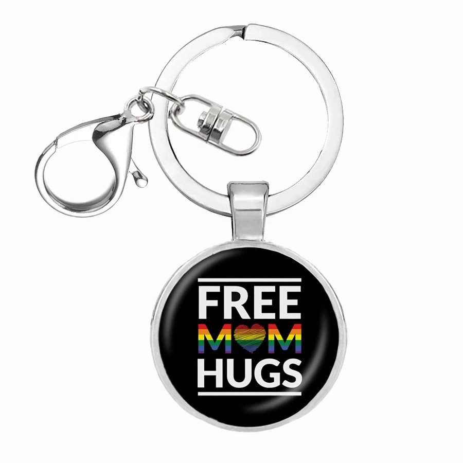 Флаги Радуга стеклянный купол на брелок Ретро геи ЛГБТ флаг ПРАЙД ключи