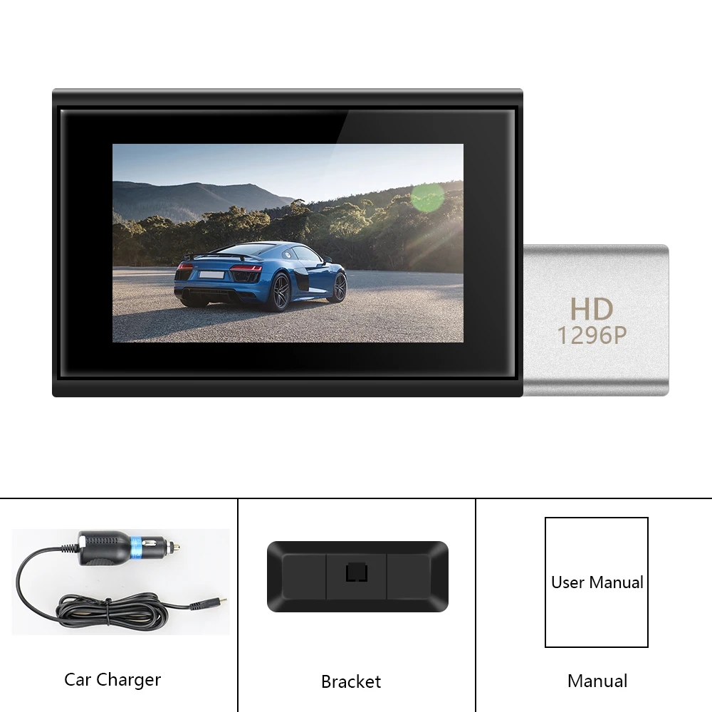 AMPrime Dash Cam Автомобильный видеорегистратор Камера FHD 1296P авторегистратор 3 ''ips