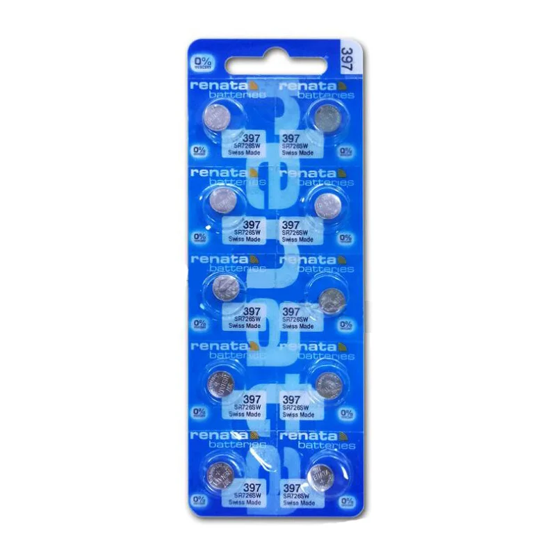 10 шт./лот Renata 397 100% оригинальный новый долговечный SR726SW 1 55 в швейцарский кнопочный