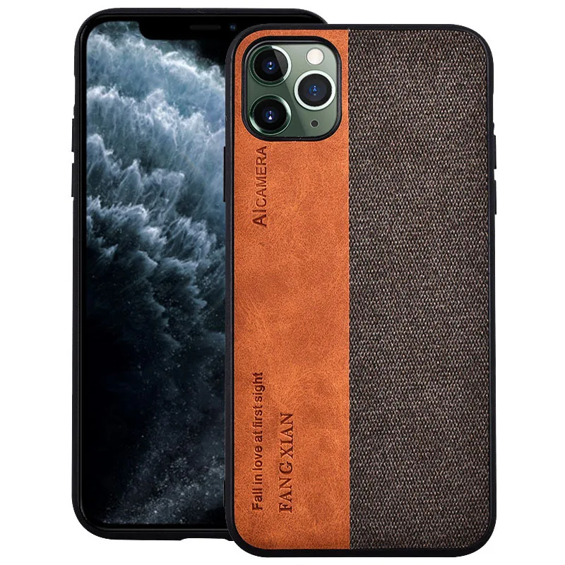 Роскошные Чехлы для iPhone 11 Pro Max 5 8 'ɶ 1'' 6 ''Обложка ткань + ПУ кожа