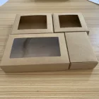 Картонная упаковка 50 шт.лот из крафт-бумаги, Подарочная коробка для конфет, цветов, печенья, лунного торта, ягод, конфет