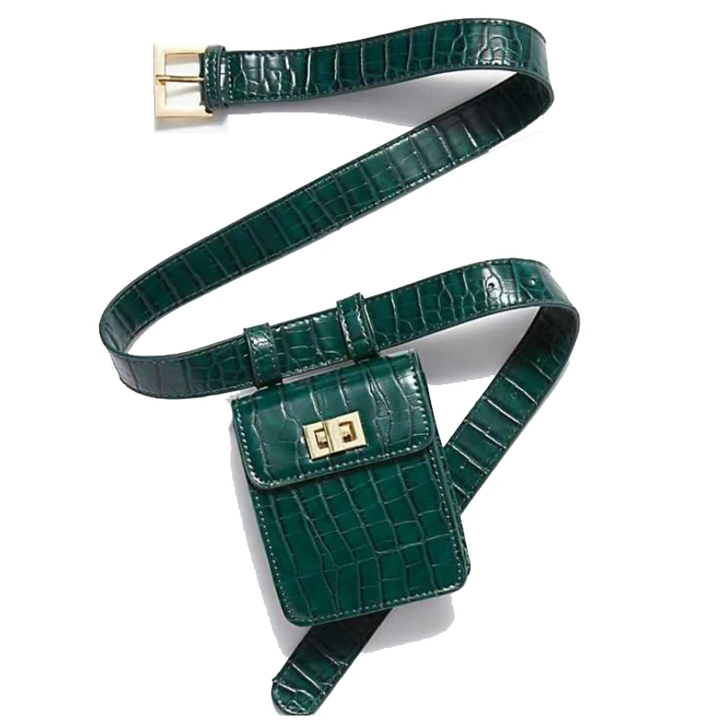 HISUELY популярная поясная сумка в стиле ретро мессенджер из крокодиловой кожи