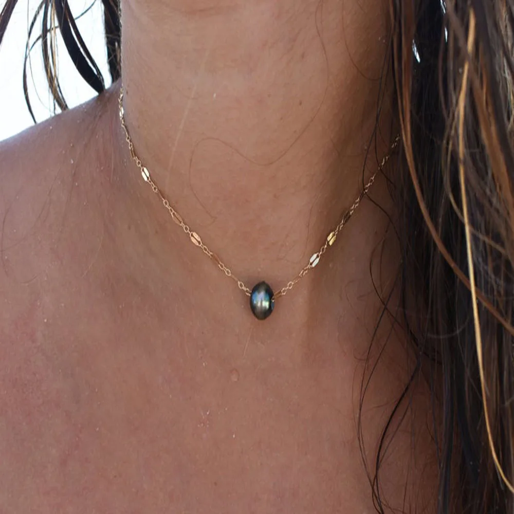 Designer Original Tahitian Pearl Necklace 2020 Fashionable Simple Jewelry Good Gifts for Girls Cheap Prices | Украшения и