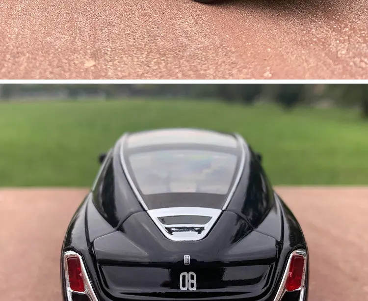 1:24 Rolls Royce Phantom металлические игрушечные колеса, имитационный звуковой светильник, вытяжной задний светильник, коллекция детских подарков, литая под давлением модель автомобиля
