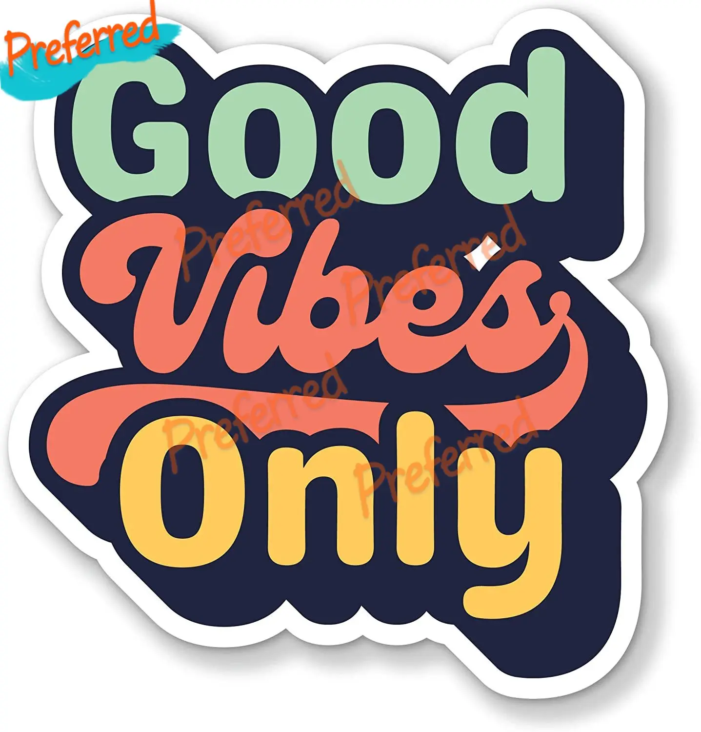 

High Quality Vintage Good Vibes Only Decal Motocross Racing Laptop Helmet Trunk Wall Vinyl Car Sticker Die Cutting