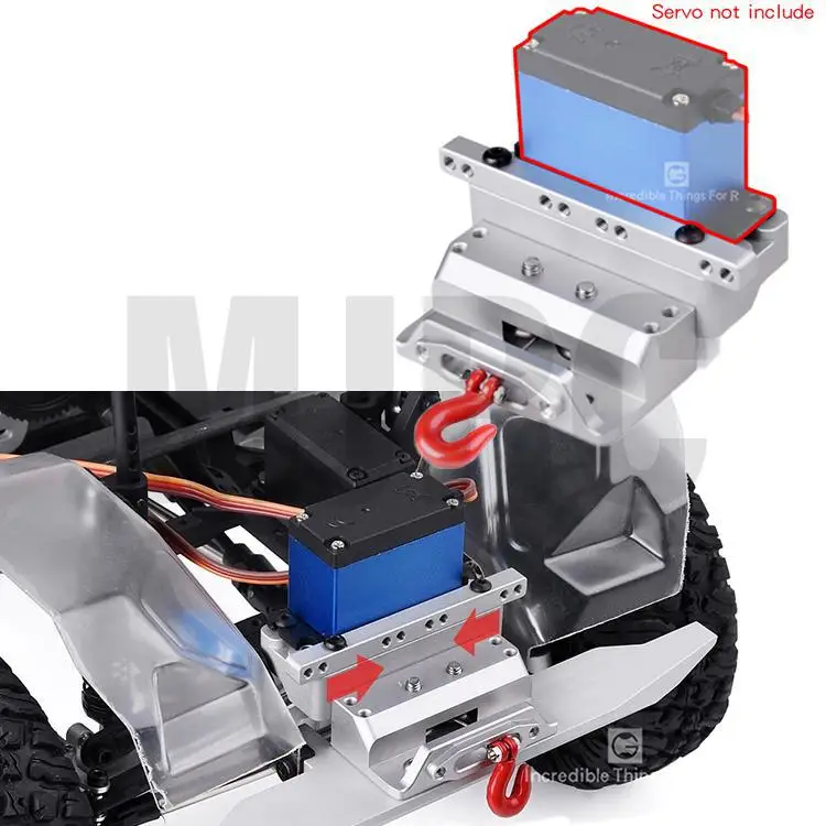 

1Set Aluminum Alloy VP VS4 Servo Front Bracket Kit Multifunctional Rudder Steering Gear Holder Built-in Winch f RC Model Car Acc