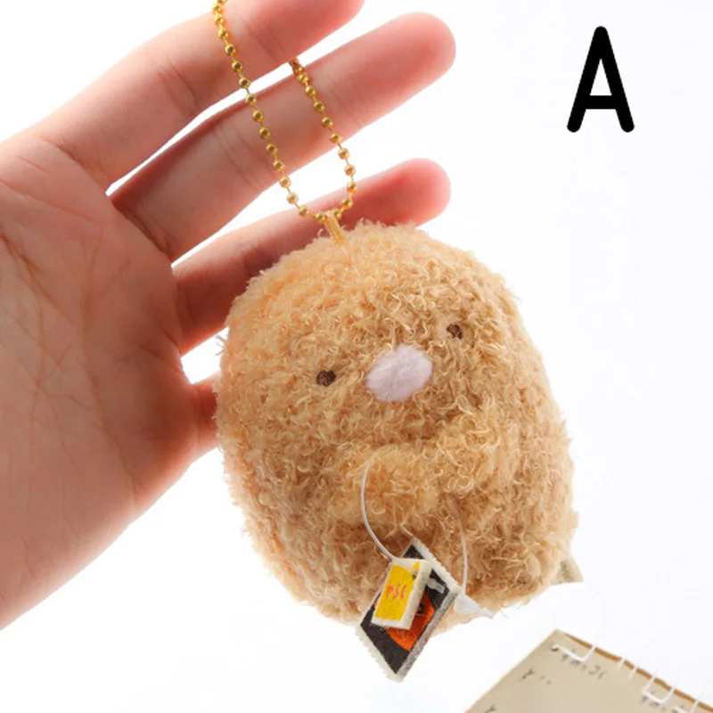 Sumikko гураши со съемной накидкой плюшевые игрушки Peluche мягкие куклы игрушки Детский подарок Juguetes брелок орнамент ключ кулон - Цвет: A