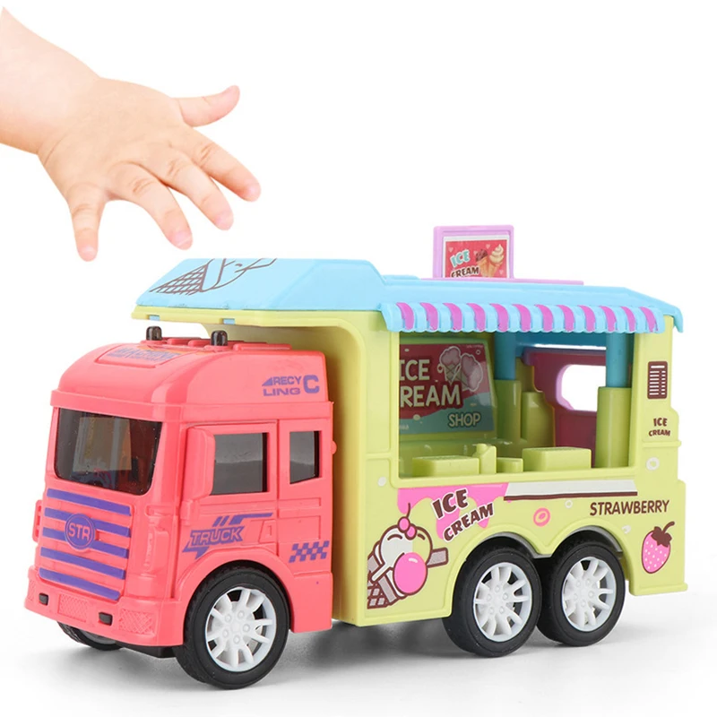 

Children's New Wind Up Toys Friction Toy Car Model Fun Vending Ice Cream Car Freewheeling Vehicle Car For Kid's Birthday Gift