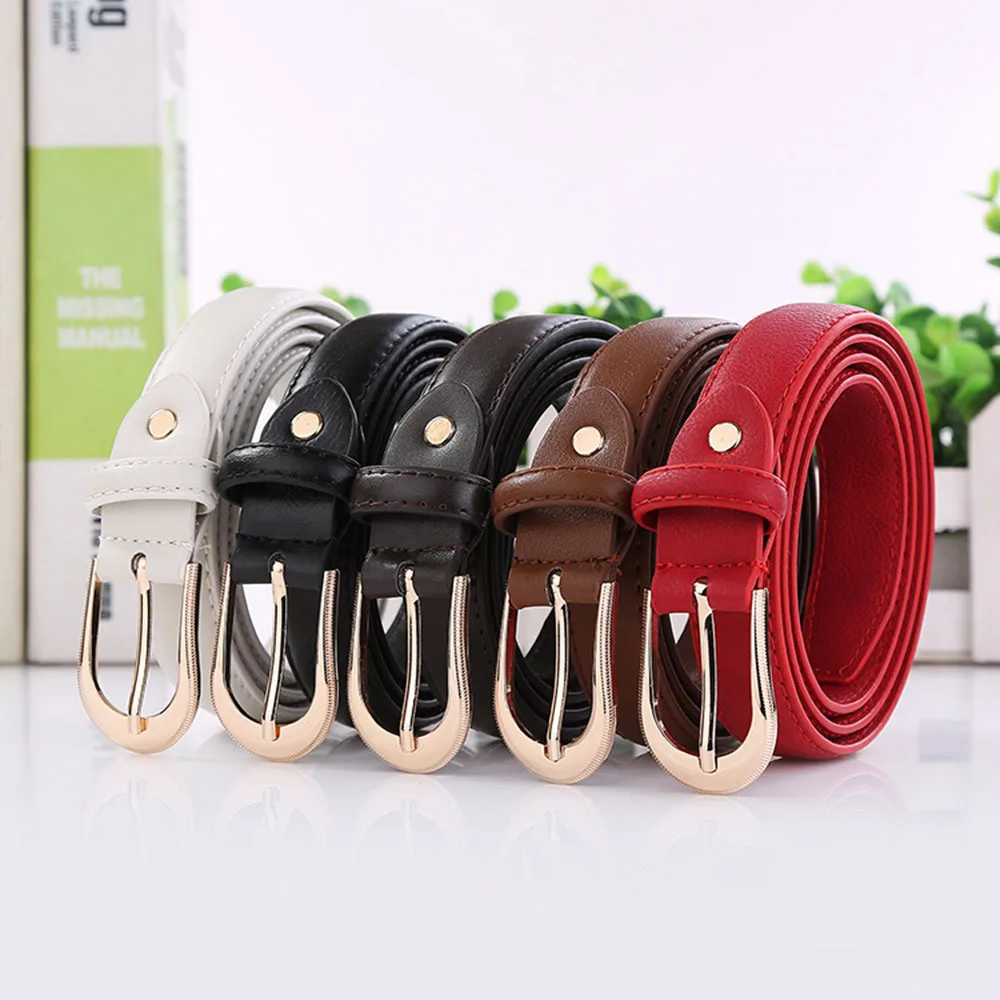 

Candy Color Leather Belt Sweetness Womens PU Leather Fashion Women Ladies Casual Leisure No Hole Leather Belt Z426