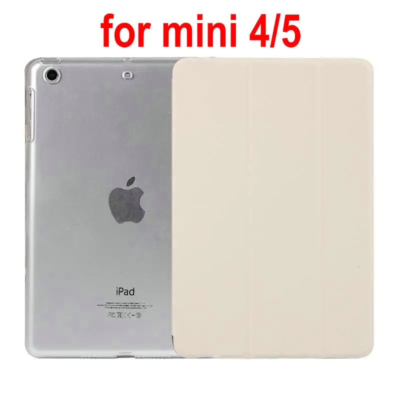 mini 4 5 white Кожаный чехол из искусственной кожи для ipad mini1 2 3 4 5 mini2 mini 3 mini4 mini 5 Магнитный чехол для планшета с функцией пробуждения и сна для mini1/2/3/4/5 - Цвет: mini 4 5 white