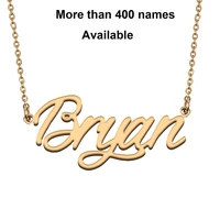 cursive initial letters name necklace for bryan birthday party christmas new year graduation wedding valentine day gift