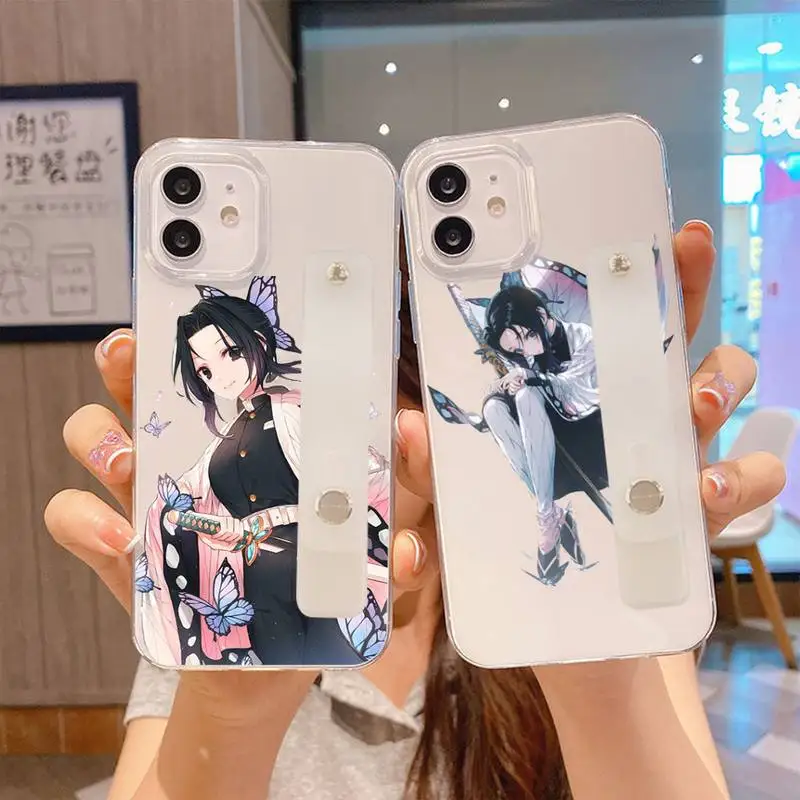 

Kochou Shinobu Demon Slayer anime Phone Case Transparent For iPhone 7 8 11 12 se 2020 mini pro X XS XR MAX Plus