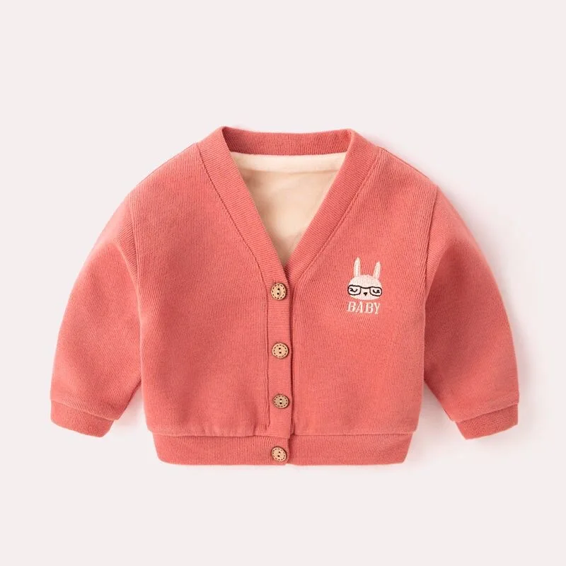 Осенне-зимний свитер для маленьких девочек Верхняя одежда детей Вязаный