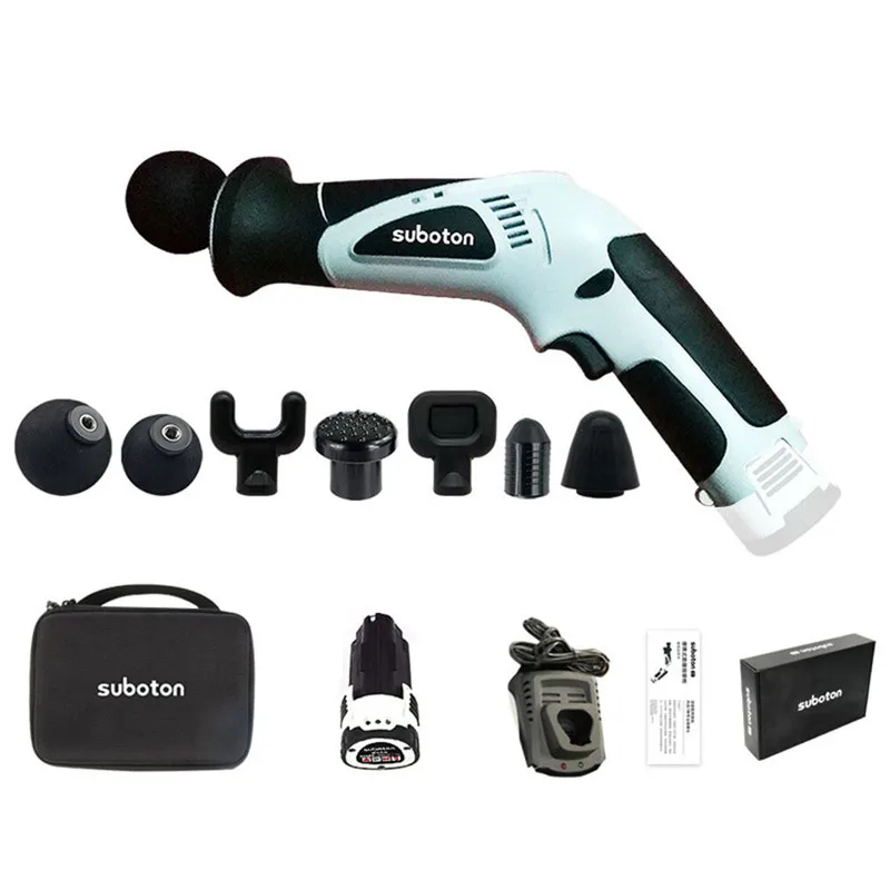 Высокое качество 7 головок мышечный массажный пистолет Мышечная Релаксация