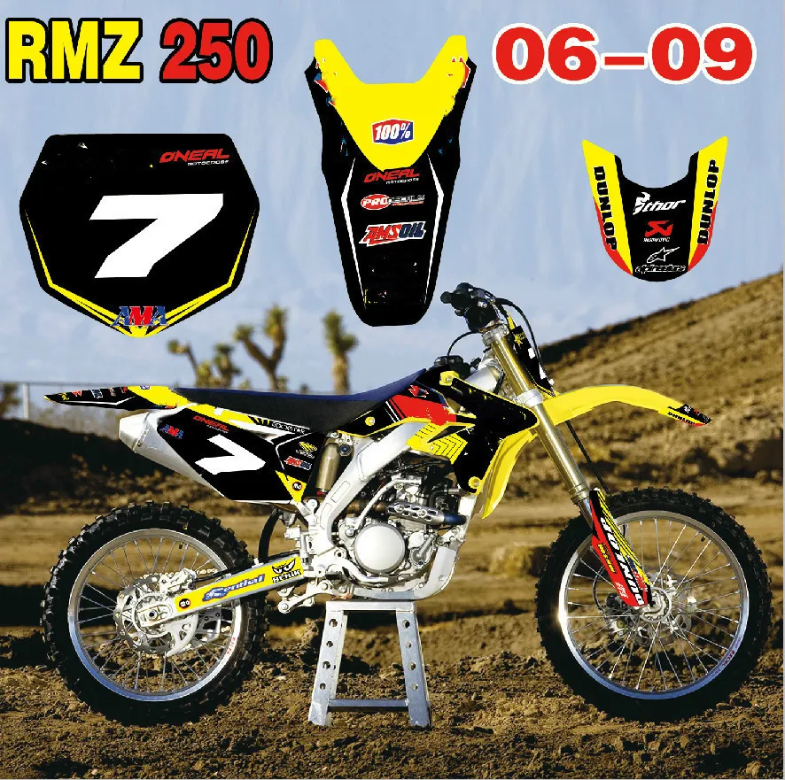 Новые стили по индивидуальному заказу Графика & Фоны стикеры мотокросса Наборы