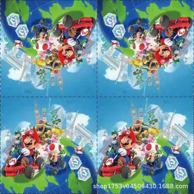 

40people Marioed Party Decor Mermaid Birthday Party Disposable green Tableware Kit Boy gift Girl First Birthday Party Supply