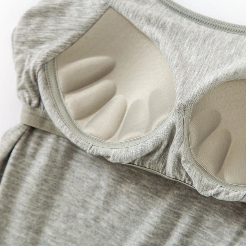 Майка женская со встроенным бюстгальтером мягкий эластичный Топ с эффектом