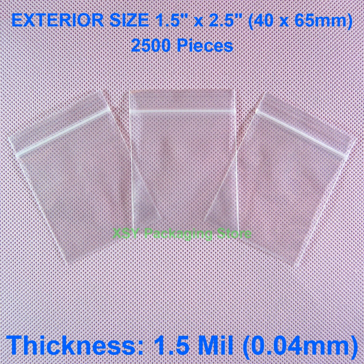 2500 шт., пакеты на молнии, 1,5 мм, 1,5x2,5 дюйма (40x65 мм) от AliExpress WW