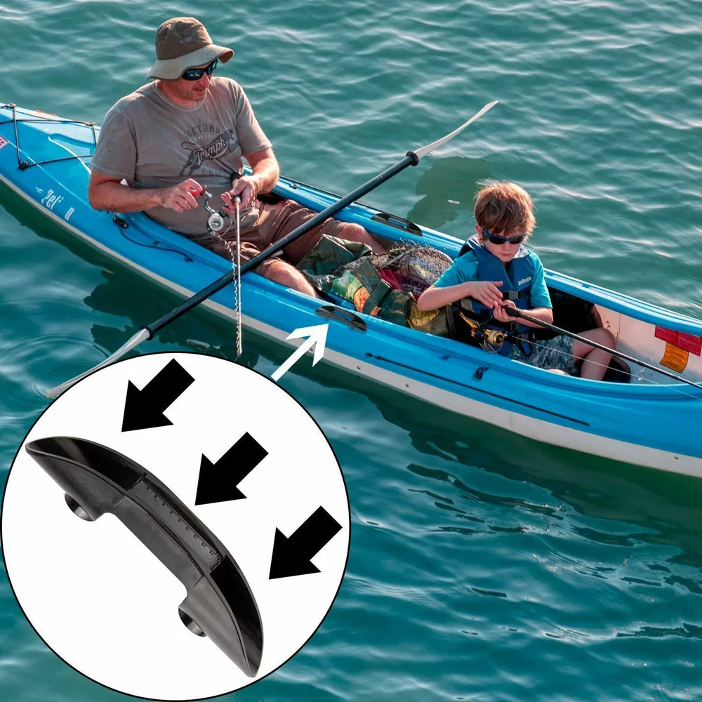 

2PCS Kayak Marine Boat Paddle Clip Holder Watercraft Black Plastic With Screws