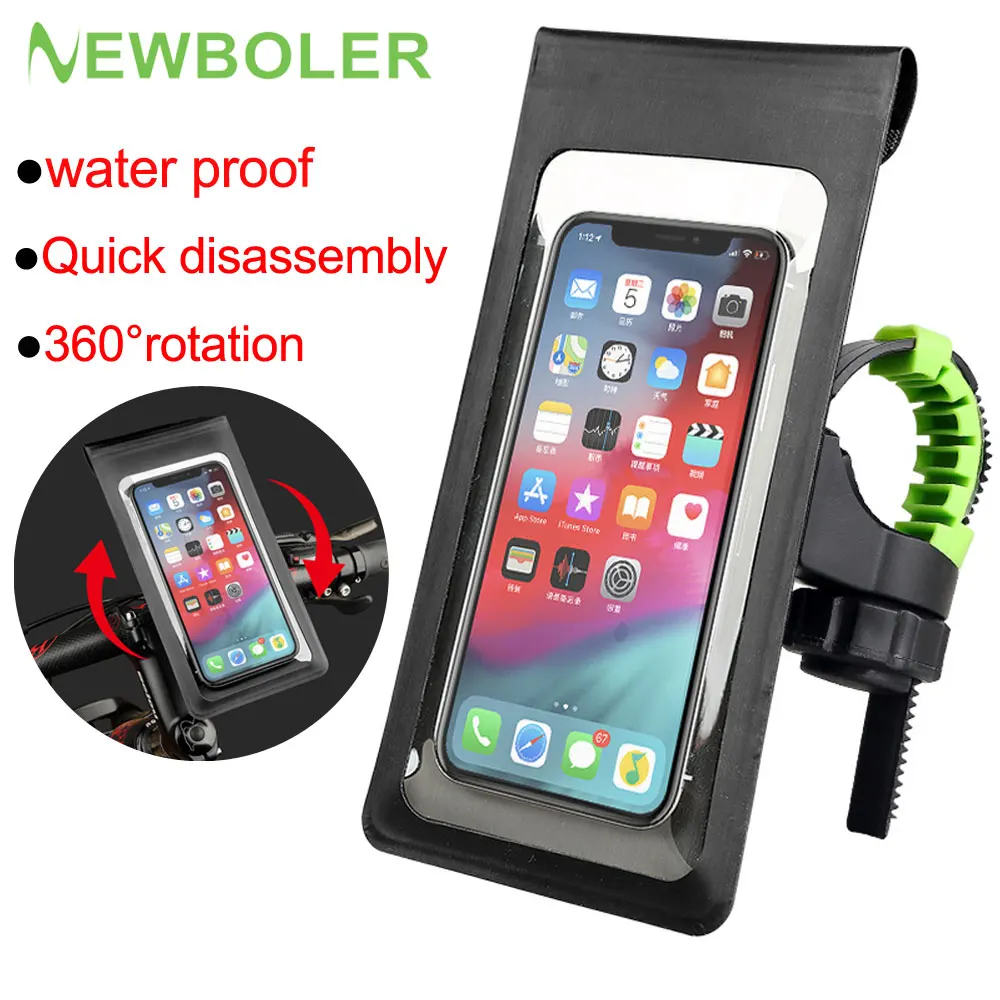 

New bicycle phone holder bag waterproof cycling bike holder 6.5 inch phone holder bag handlebar mountain bike accessories