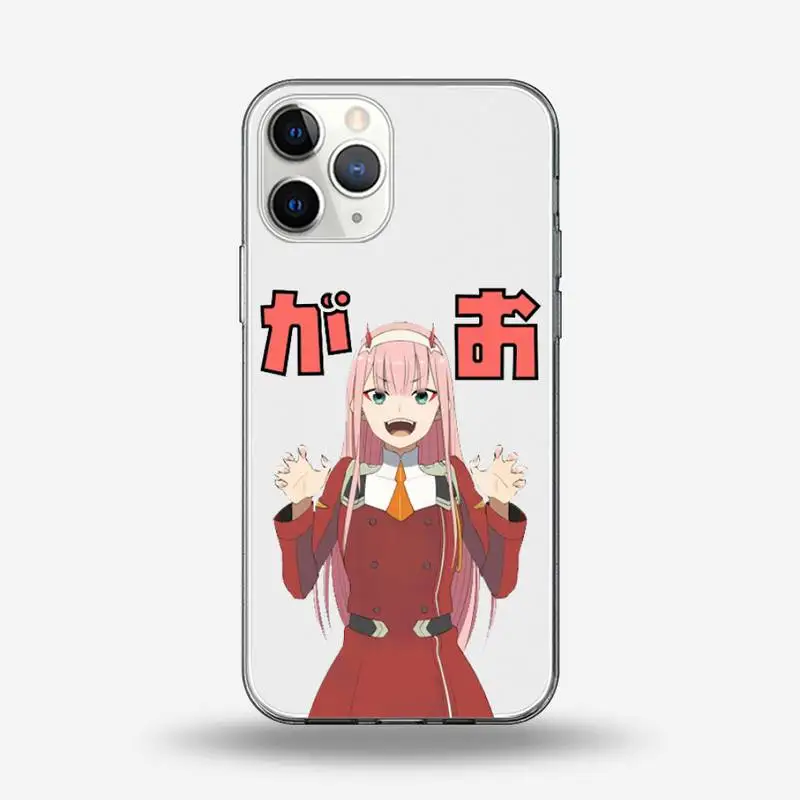 

Zero Two Darling in the FranXX Anime Phone Case Transparent for iPhone Samsung S 11 12 6 7 8 9 10 20 Pro X XS Max XR Plus lite