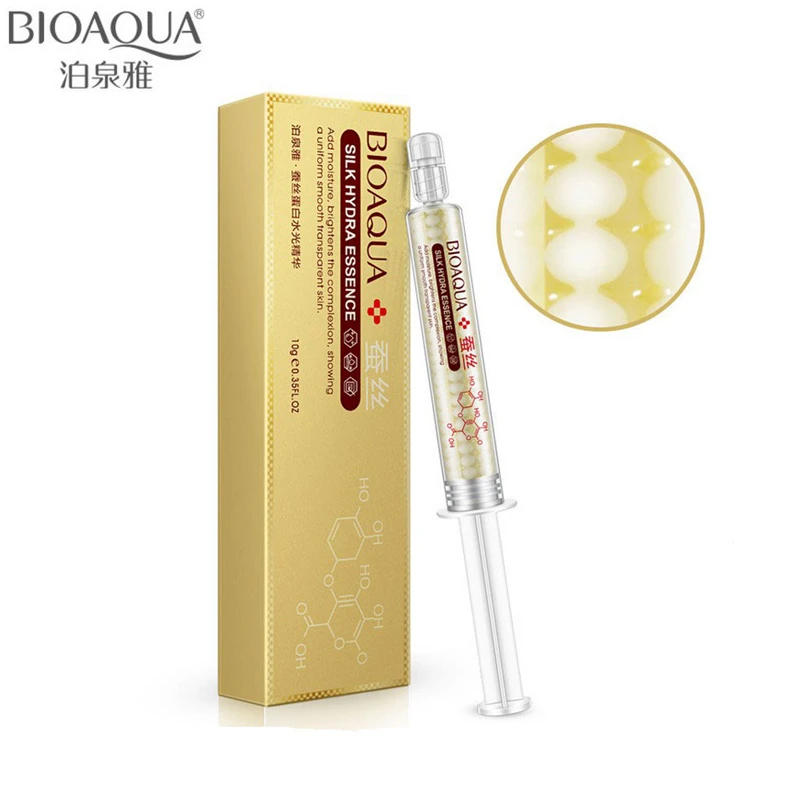 

BIOAQUA Brand Silk Protein Hyaluronic Acid Liquid Skin Care Moisturizing Anti Wrinkle Anti Aging Collagen Essence Cream 10ml