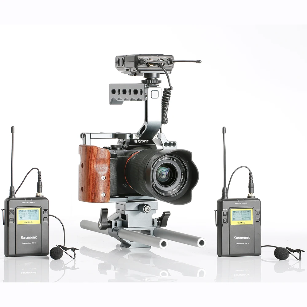 Saramonic UWMIC9 Broadcast UHF камера беспроводная Lavalier микрофон Система передатчиков + один