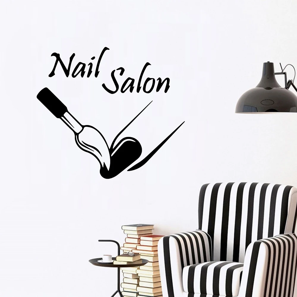 YOSLIFE водонепроницаемый салонный маникюрный салонный Декор настенный стикер маникюрный виниловый стикер sDecal OV09