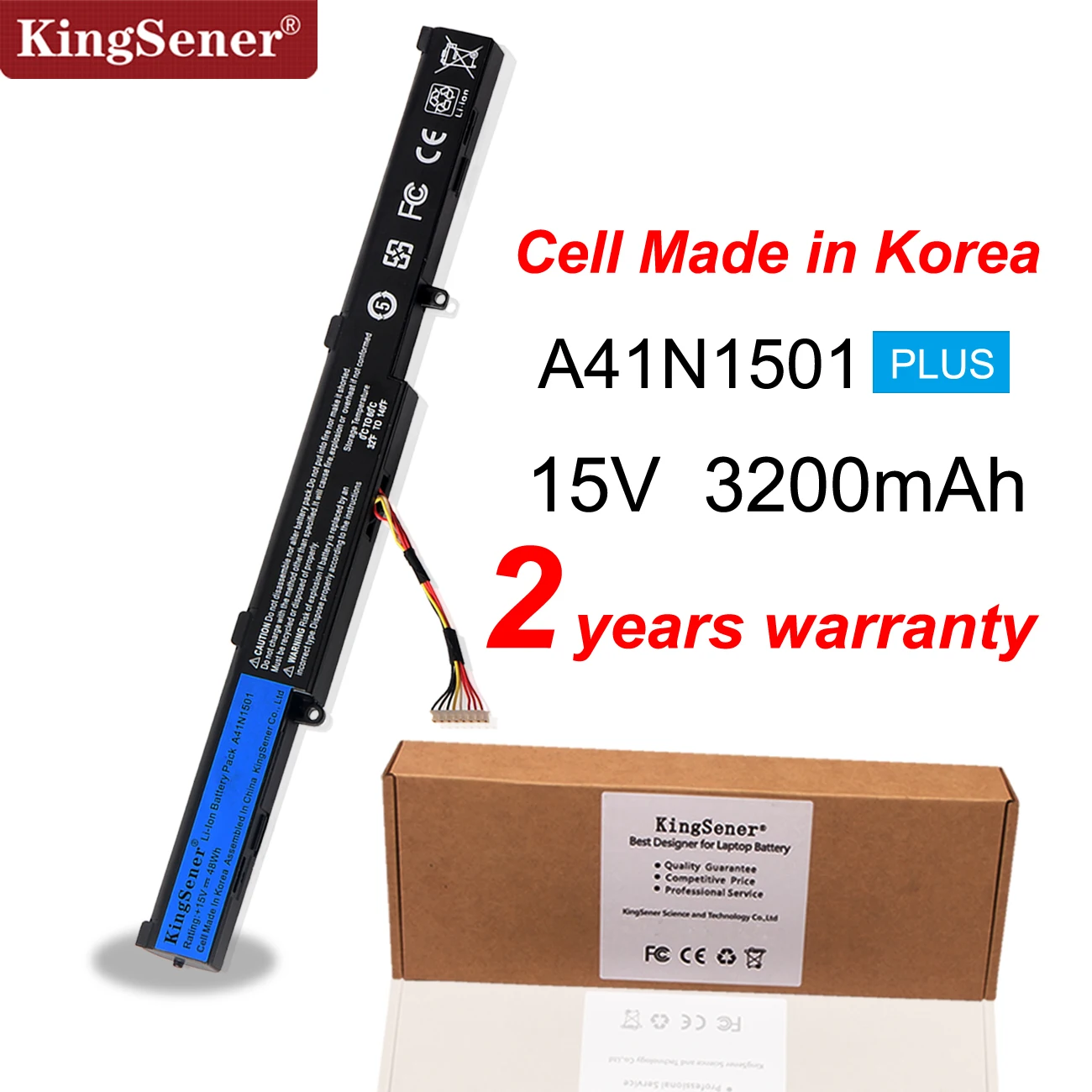 Kingsener-bateria do Portátil para Asus A41n1501 Gl752jw Gl752 Gl752vl Gl752vw N552 N552v N552vw N752 N752v N752vw N752vx A41lk9h