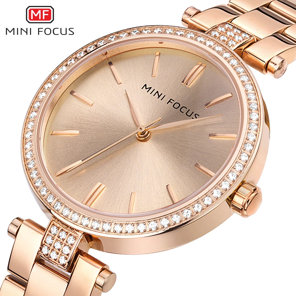 

Часы наручные MINI FOCUS Quartz женские, Элегантные дизайнерские водонепроницаемые Оригинальные наручные часы
