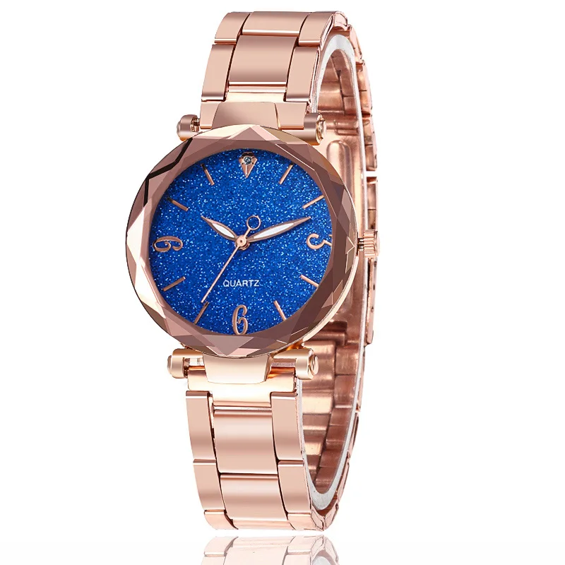 Женские кварцевые часы с рисунком звёздного неба | Наручные