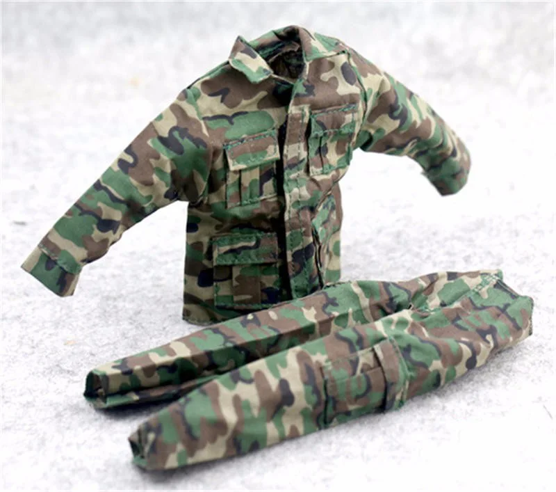 

1:6 scale jungle camo camouflage combat soldier uniforms clothes suit fit for 12inch male man boy action figure