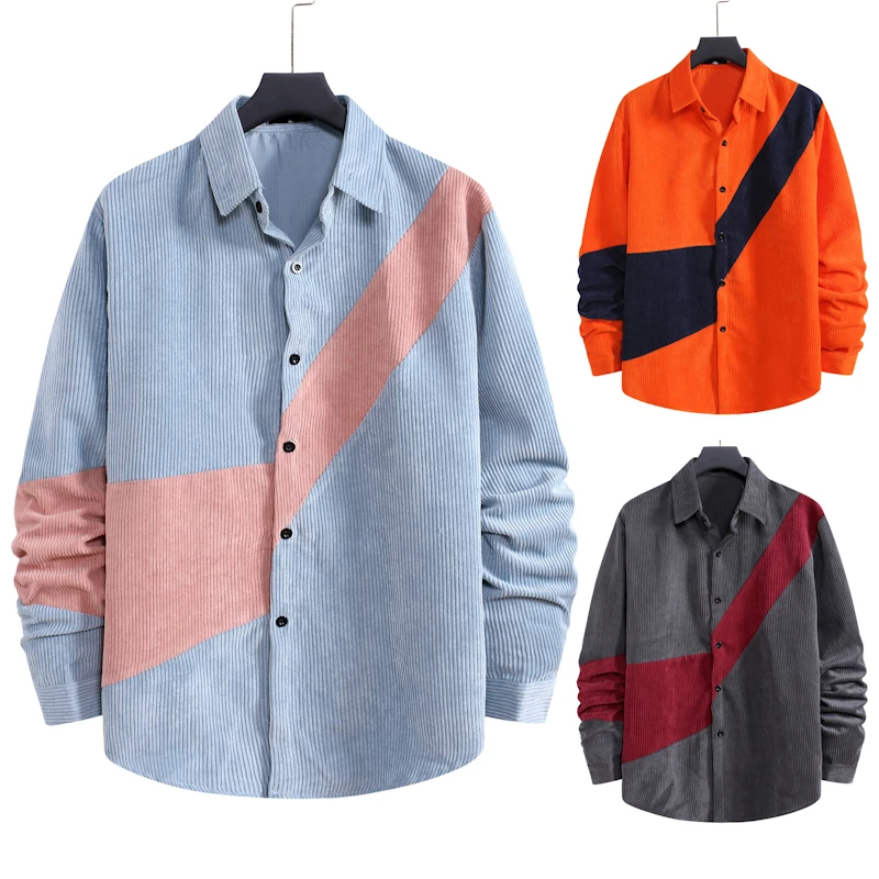 Осень 2020 новая Вельветовая рубашка с длинными рукавами|Повседневные рубашки| |