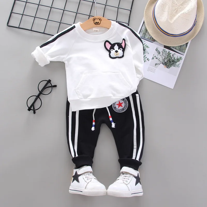 

Baby Clothes Spring and Autumn Models Long-Sleeved Two - Piece Suit Round Neck Sweater Trousers Children 's Boy Girl Sportswear