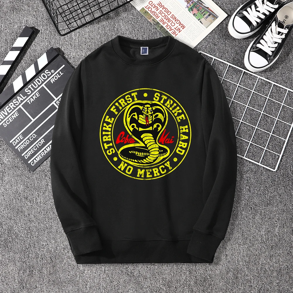 Толстовки с капюшоном Кобра Кай страйк первый удар жесткая Толстовка без