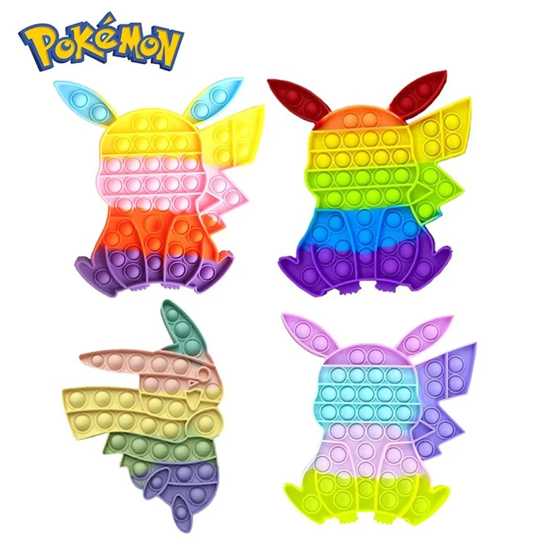 

Pokemon Pikachu Figure Stress Push Bubble Sensory Toys Anime Antistress Reliever Child Funny Kawaii Kids Gifts